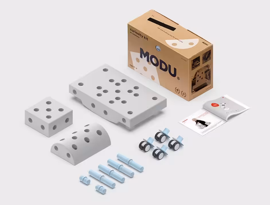 Modu focuses on open ended kits that allow children to build whatever they want. 