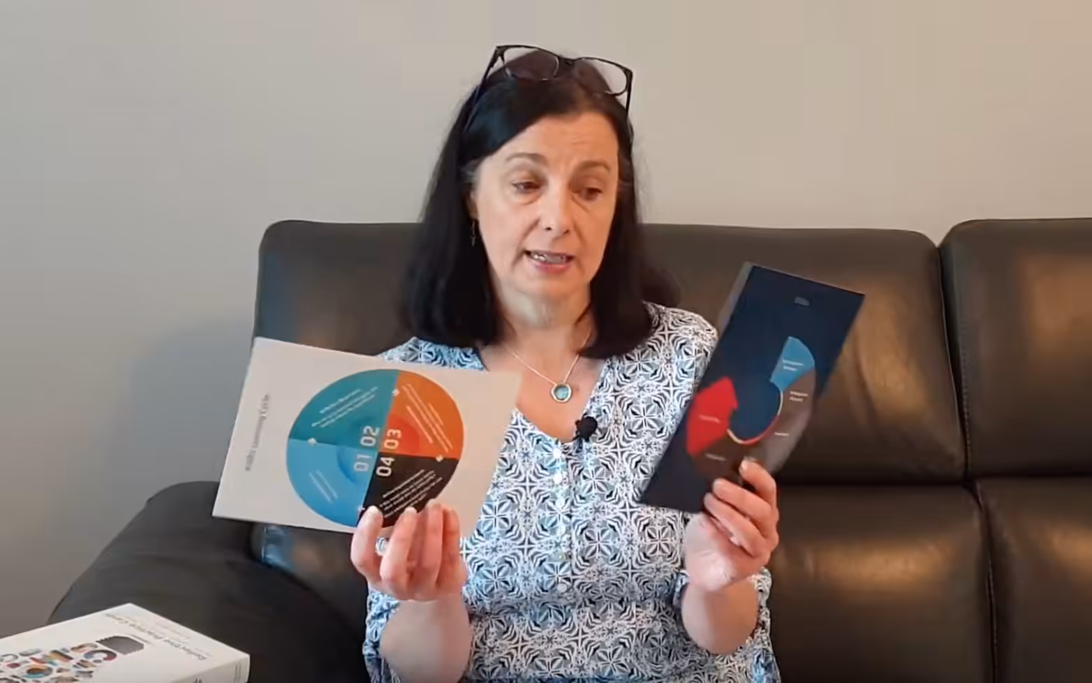 Siobhan explaining about the reflective practice cards in her Youtube channel 